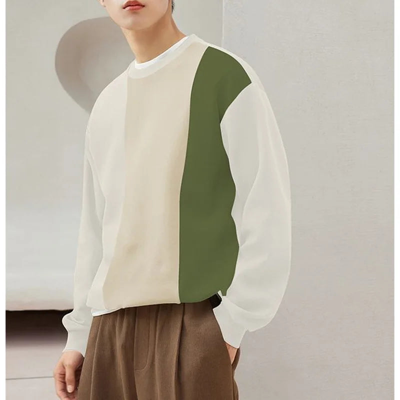 Pull surdimensionné à col rond pour hommes, mode de loisirs, vitalité, réduction de l'âge, nouveaux abonnés, printemps et automne 2024