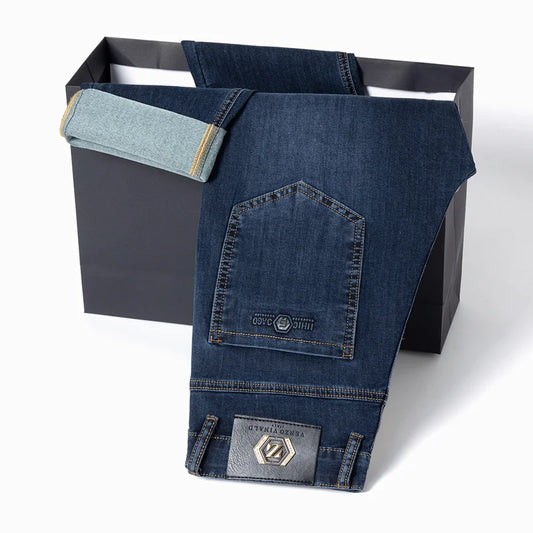 Jean d'affaires droit en Denim, Ultra-fin, respirant, ample, nouvelle collection 2025