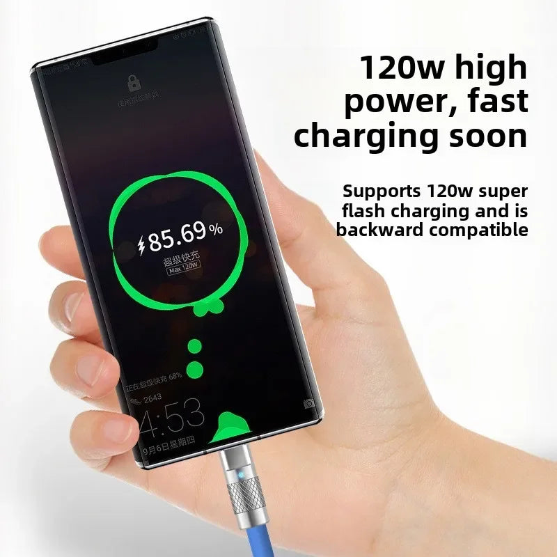 Câble de charge super rapide 120W 7A, type C