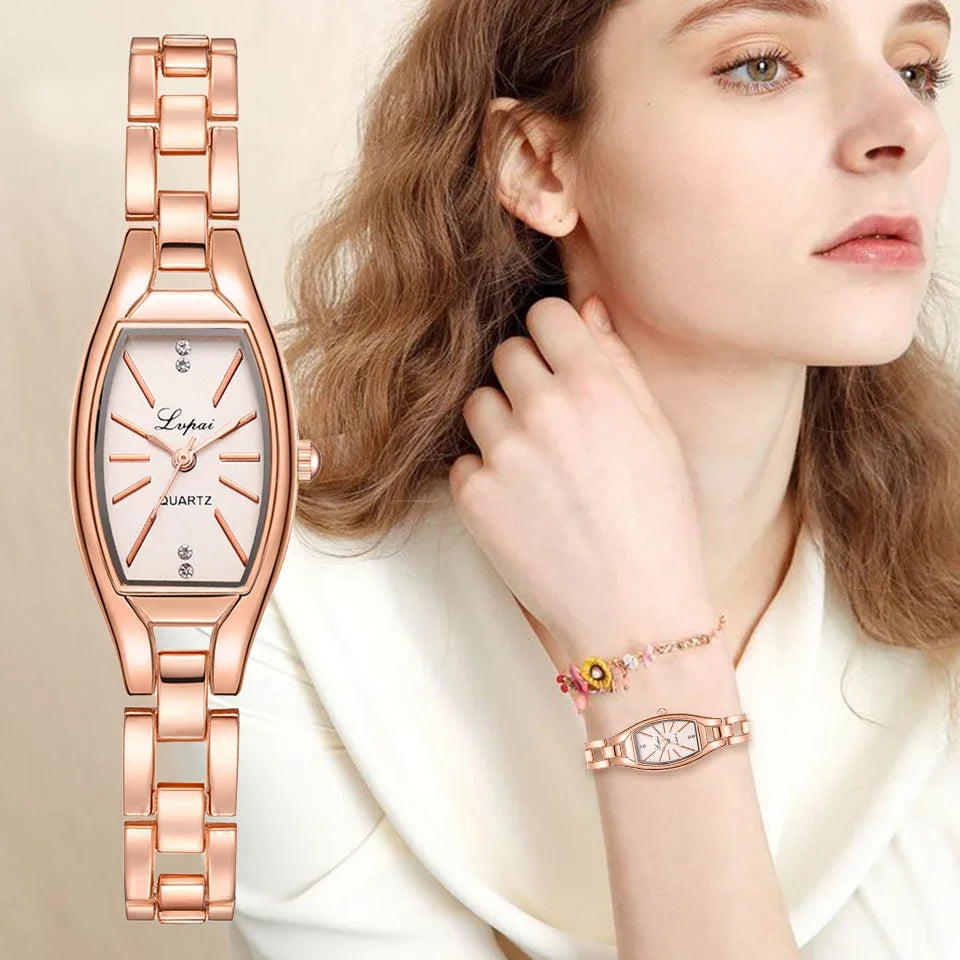 Nouvelle arrivée montres à Quartz montres en cristal or argent