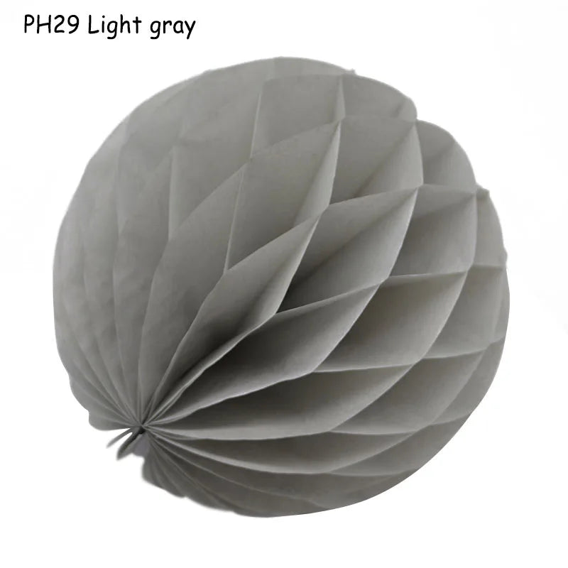 Boule décorative en papier nid d'abeille, 5 pièces/lot, 10/15cm, fleur Pastel, décoration de fête d'anniversaire pour mariage, enfant, fournitures de réception-cadeau pour bébé 8Z