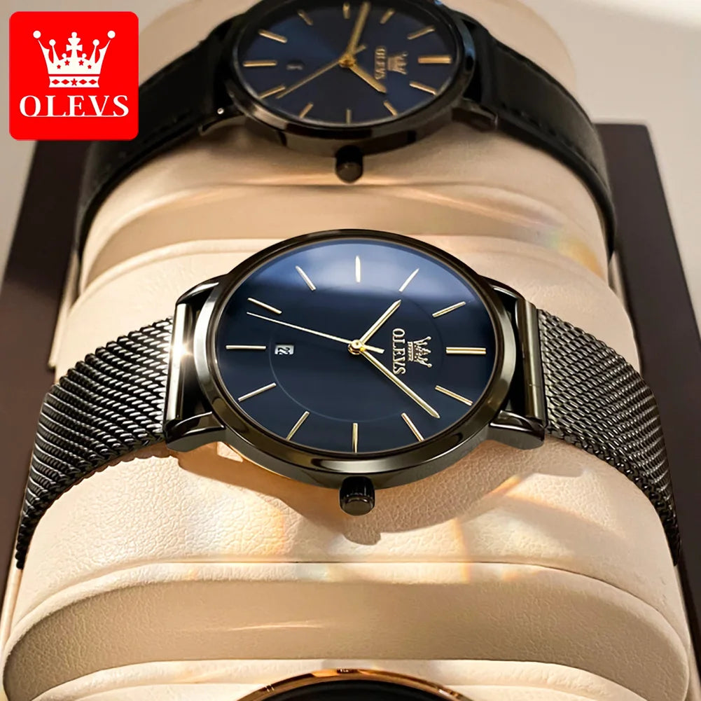 OLEVS 5869 marque de luxe femmes montre exquise maille étanche Ultra mince 6.5mm