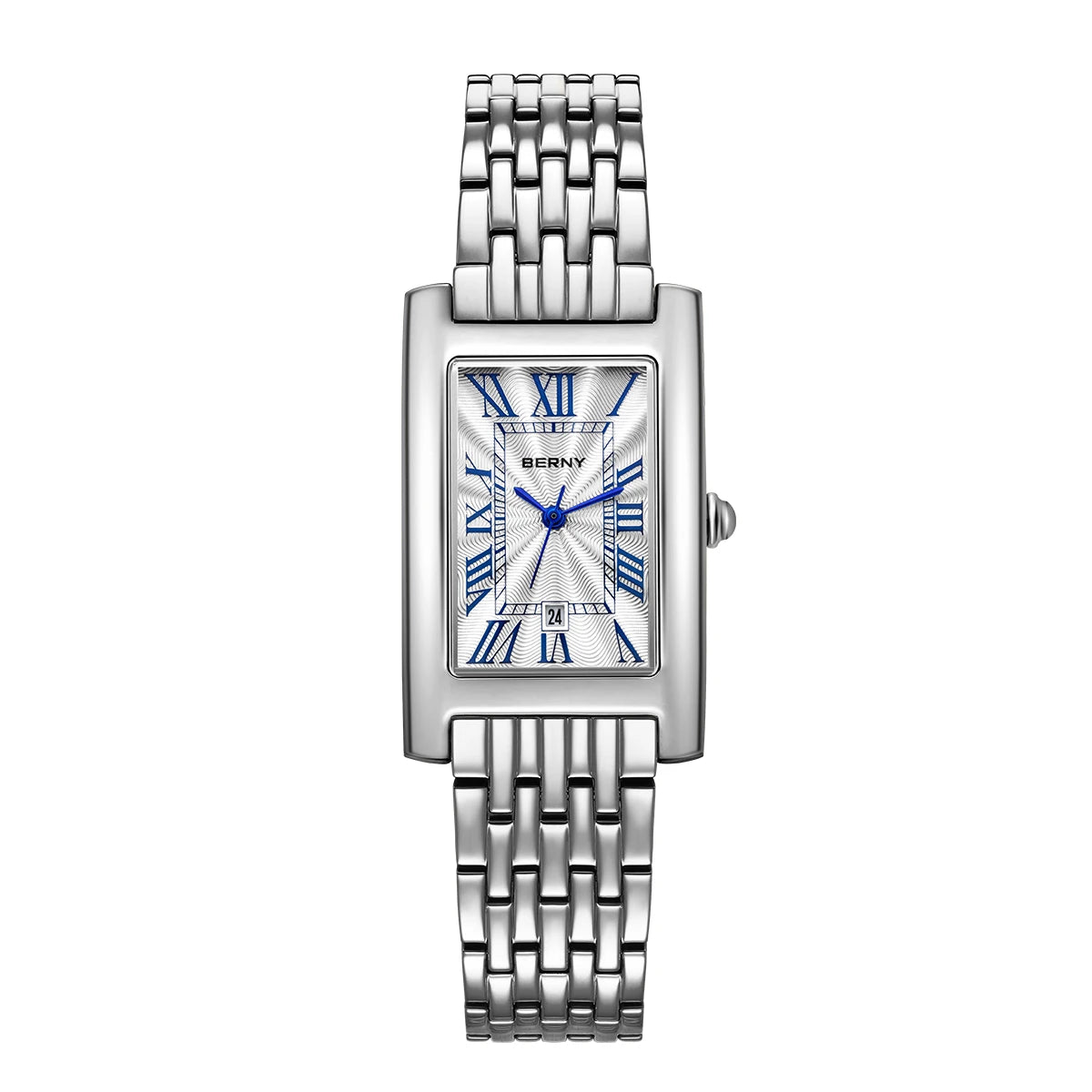 BERNY montre carrée pour femmes Quartz mode dames montre-bracelet saphir luxe chiffre romain Date décontracté Rectangle femmes montres