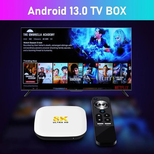 JUSHENG - Boîtier Smart TV H96 Max M2, Android 13.0