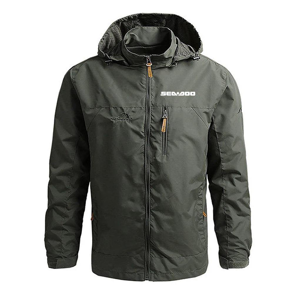 Sea Doo Seadoo-Veste de dehors Imperméable pour Homme, Coupe-Vent, Respirant, à Capuche, Décontracté, Harajuku, Militaire, Nouvelle Collection