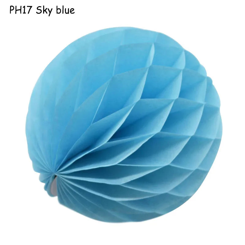 Boule décorative en papier nid d'abeille, 5 pièces/lot, 10/15cm, fleur Pastel, décoration de fête d'anniversaire pour mariage, enfant, fournitures de réception-cadeau pour bébé 8Z