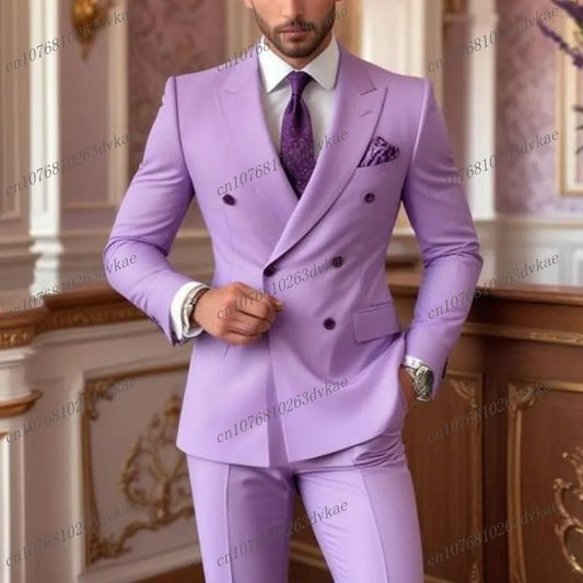 Nouveau Orange mode affaires hommes costume marié Groomsman fête de mariage bal mâle Occasion formelle Tuxedos 2 pièces ensemble Blazer pantalon