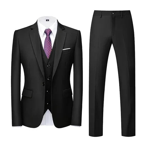 Costume vert clair pour Homme, 3 pièces (veste + pantalon + gilet), noir, gris, rouge, Terno Masculino, mode Slim, taille asiatique M-6XL