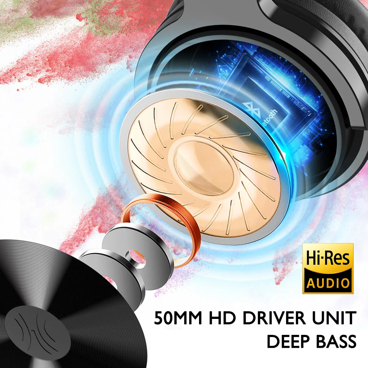 Oneodio 110h casque sans fil Bluetooth 5.2 + casque de jeu filaire 2 en 1