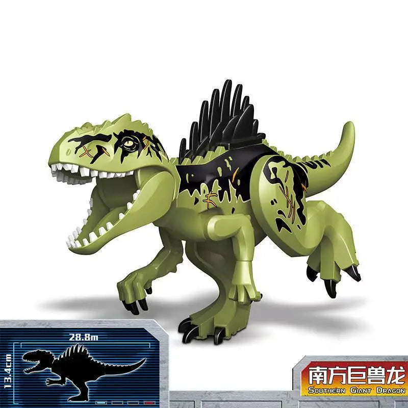 Blocs de construction de dinosaures jurassiques, grande taille, Dragon prédateur, Giganotosaure du sud, jouets éducatifs pour enfants, cadeaux de noël