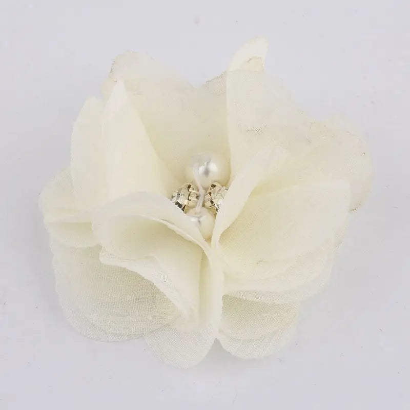 Mini fleurs artificielles en tissu mousseline de soie, 8 pièces, 2 pouces, 35 couleurs, pour Invitation de mariage, décoration de robe
