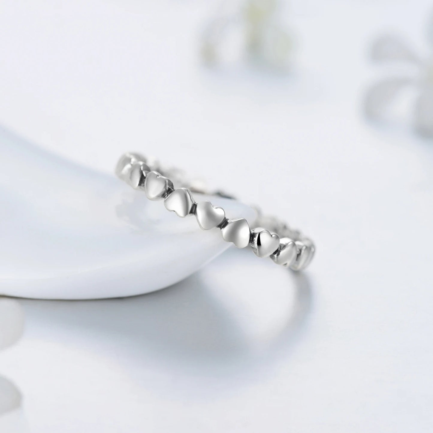 Bague en forme de cœur en argent Sterling 100%, authentique, 925, bijoux d'amour éternel, cadeau de saint valentin, tendance
