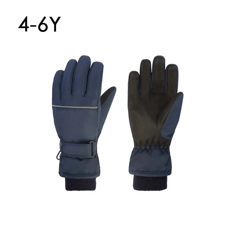 Gants de Ski imperméables pour enfants et adultes, épais, pour Snowboard, doublure polaire d'extérieur, gants d'hiver pour la famille, pour garçons et filles