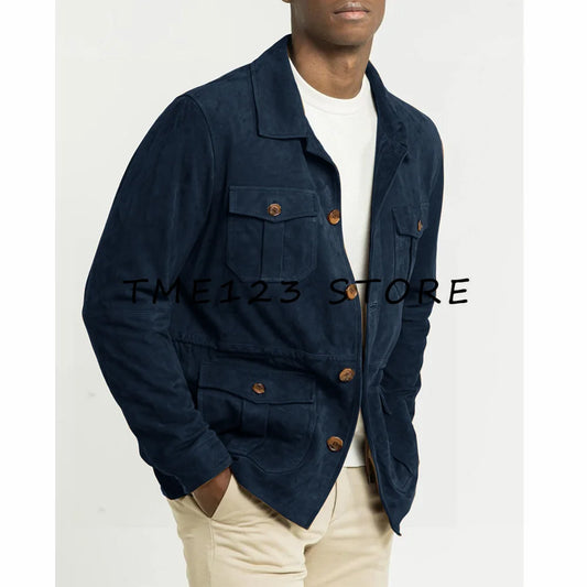 Vestes tendance décontractées en daim pour hommes, costumes élégants pour hommes, costume Social pour hommes, blazer Blaser pour hommes, mariage formel