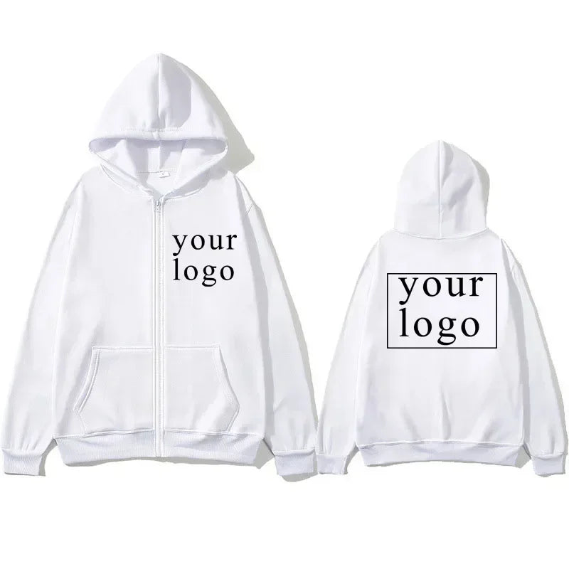 Cardigan à fermeture éclair DIY pour hommes et femmes, nouvelle mode 2025, votre propre design, logo/image de marque, personnalisation personnalisée à tout moment,