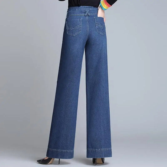 Jeans surdimensionnés taille haute pour femmes, pantalons en denim, pantalons droits décontractés, jambe large, mode streetwear coréenne, printemps, automne, nouveau