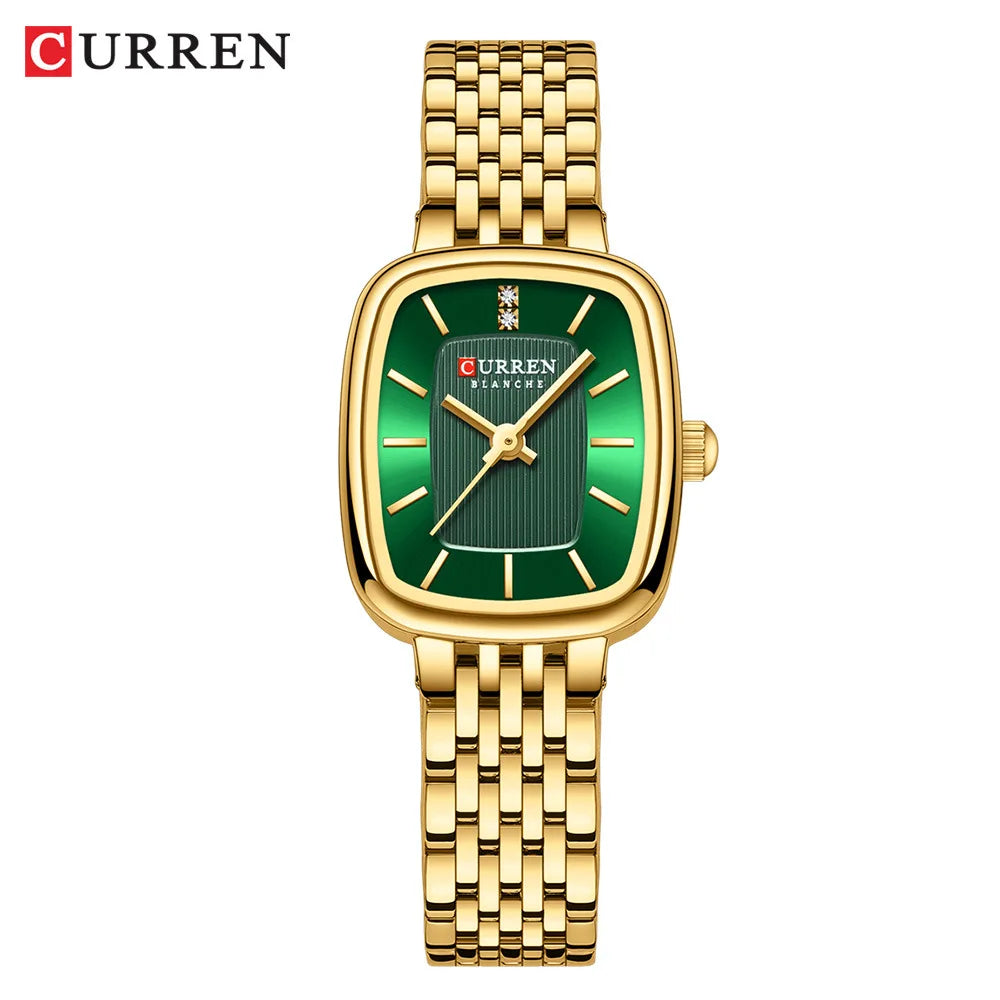CURRN 9093 montres à Quartz carrées de luxe pour femmes en acier inoxydable 3ATM