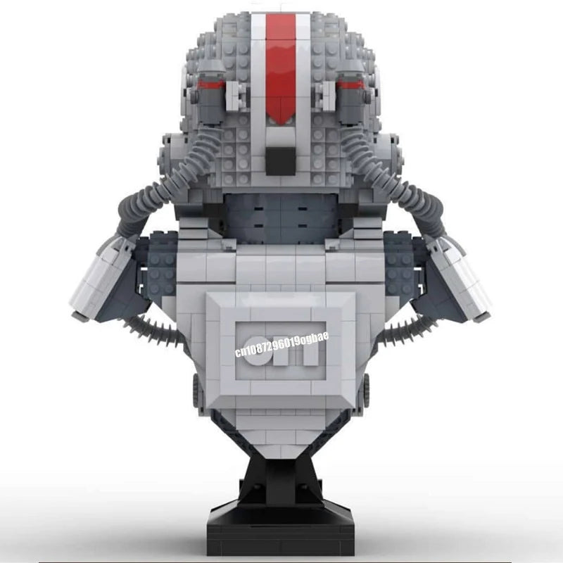 Nouveau 1487 pièces Star Plan film AT pilote casque buste modèle bricolage idées soldat casque enfant jouet assemblage Puzzle cadeau briques MOC-75429