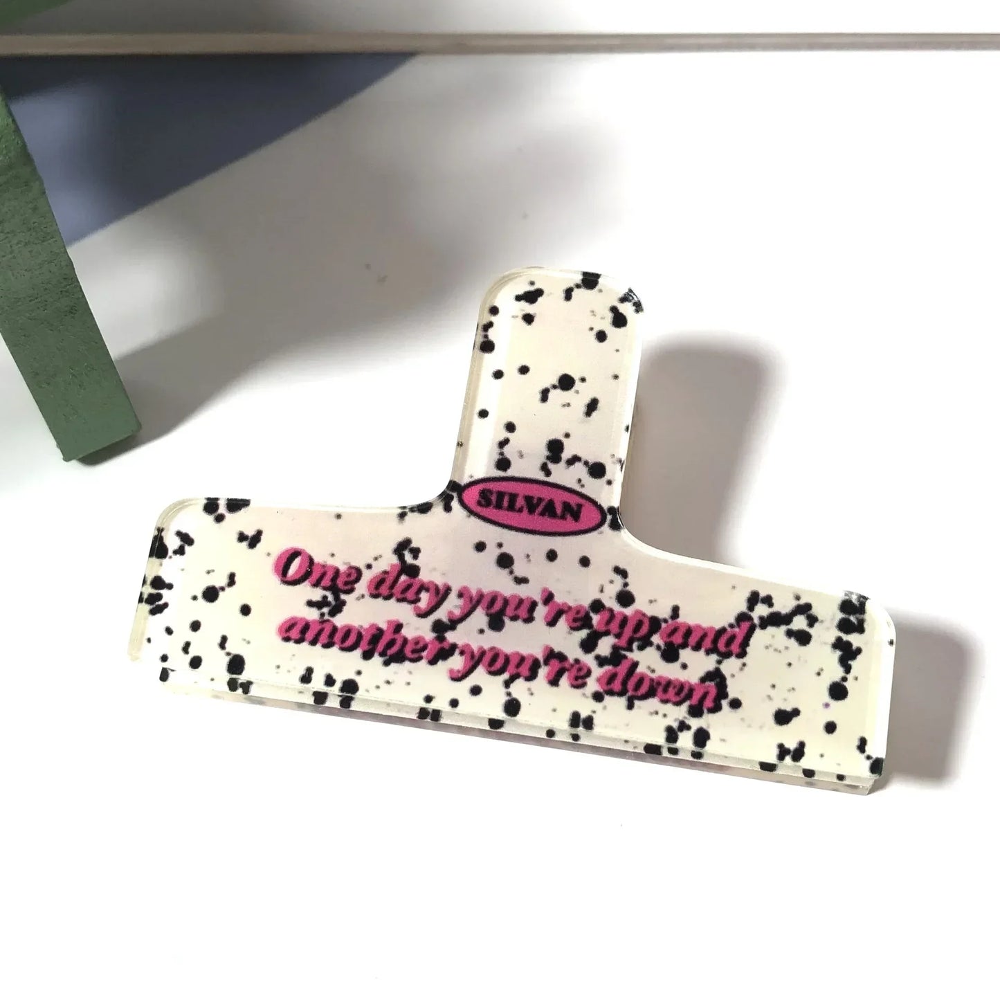 Pince à reliure en acrylique de dessin animé rétro, pince à ressort, stockage de photos, mémo de papier de test, tendance américaine, fille mignonne, accessoires de bureau