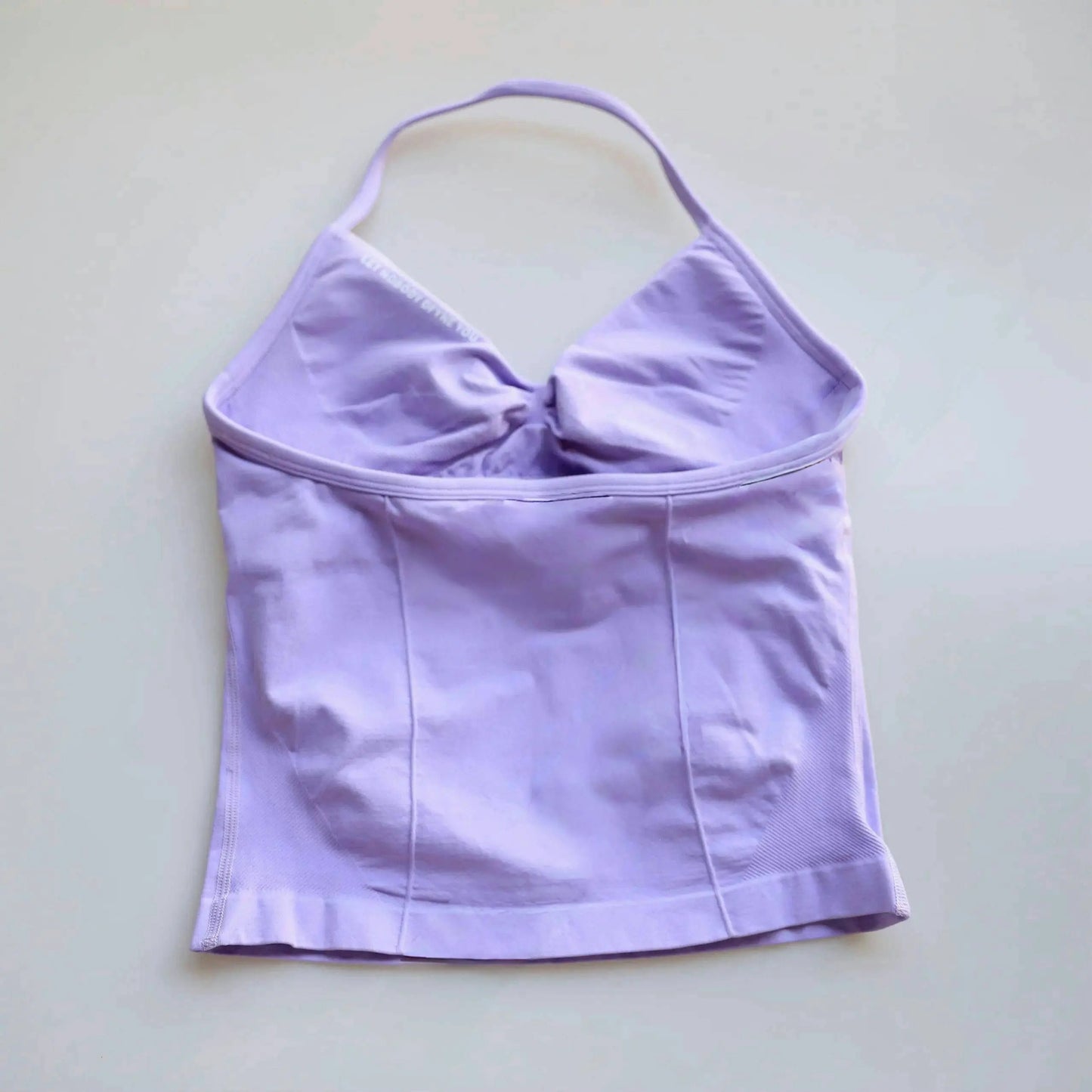 Haut de sport à bretelles palangre, dos nu, Logo personnalisé, vêtements de sport pour femmes, soutien-gorge intégré froissé avec bonnets amovibles, débardeurs de Yoga