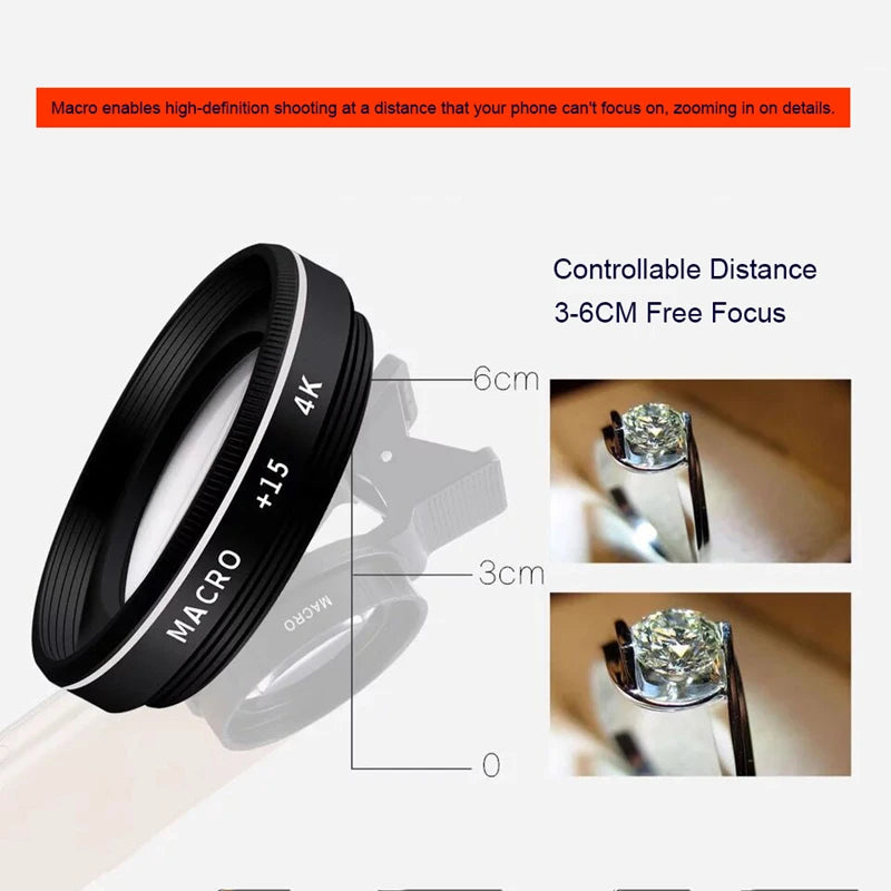 Objectif Macro 37MM 15X 4K HD