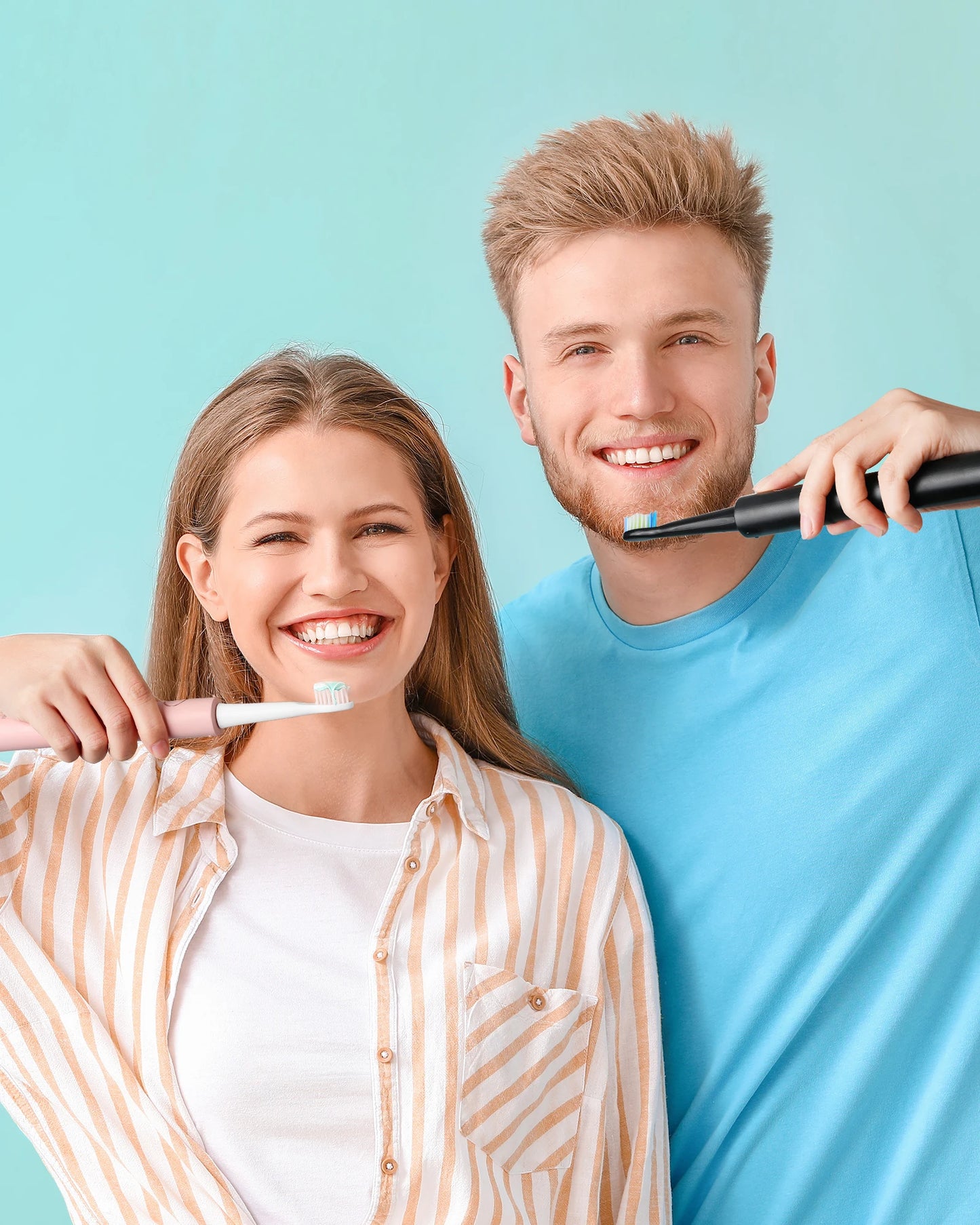 Fairywill – brosse à dents électrique sonique E11, étanche, Charge USB, avec 8 têtes de rechange