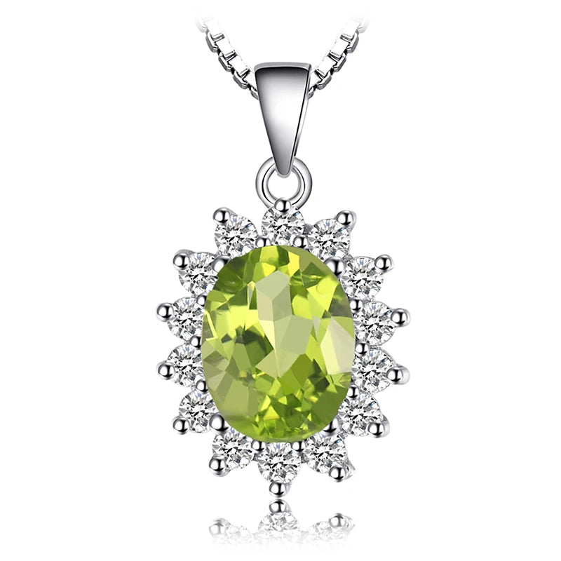 JewelryPalace – collier avec pendentif , en argent Sterling 925, création d'un saphir bleu, rubis, imitation émeraude, sans chaîne