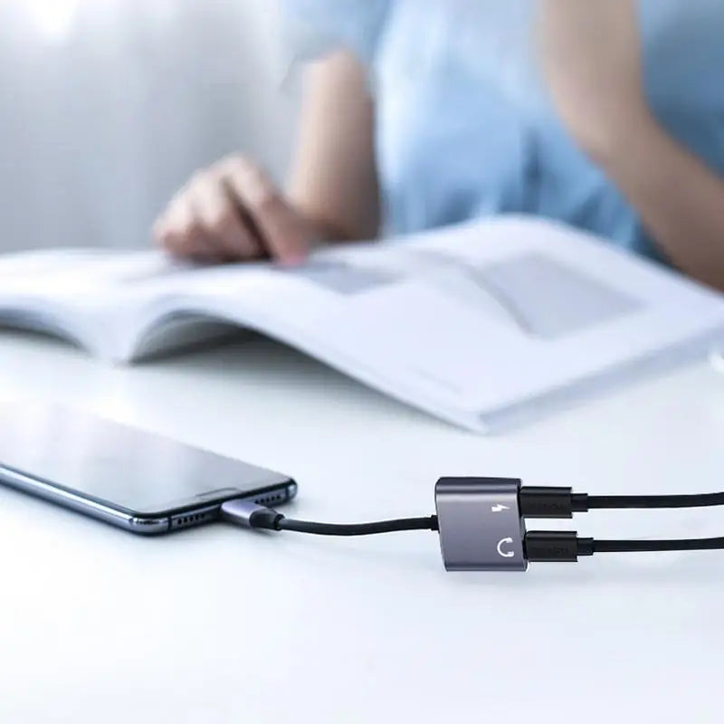 Adaptateur de téléphone de sauna de type C pour touristes, 2 en 1, répartiteur USBC, prise AUX, tête de prise 3.5mm, câble audio