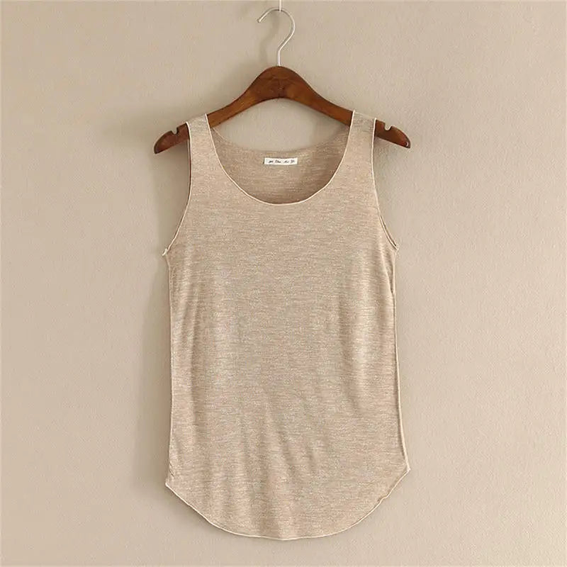 Débardeur de Fitness d'été-T-Shirt ample en coton, grande taille, col rond, Slim, hauts à la mode pour femmes, tenue décontracté