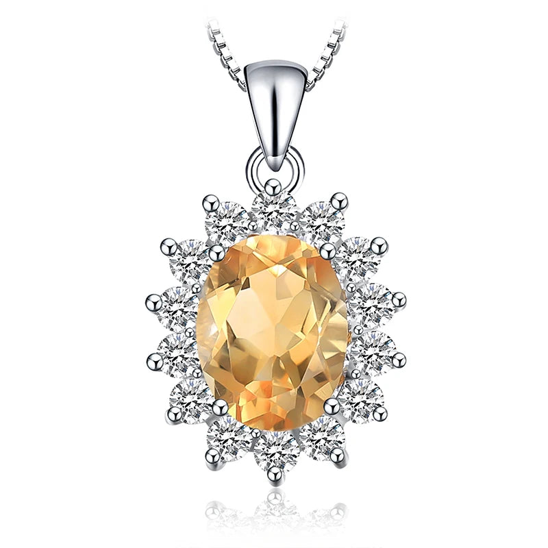 JewelryPalace – collier avec pendentif , en argent Sterling 925, création d'un saphir bleu, rubis, imitation émeraude, sans chaîne