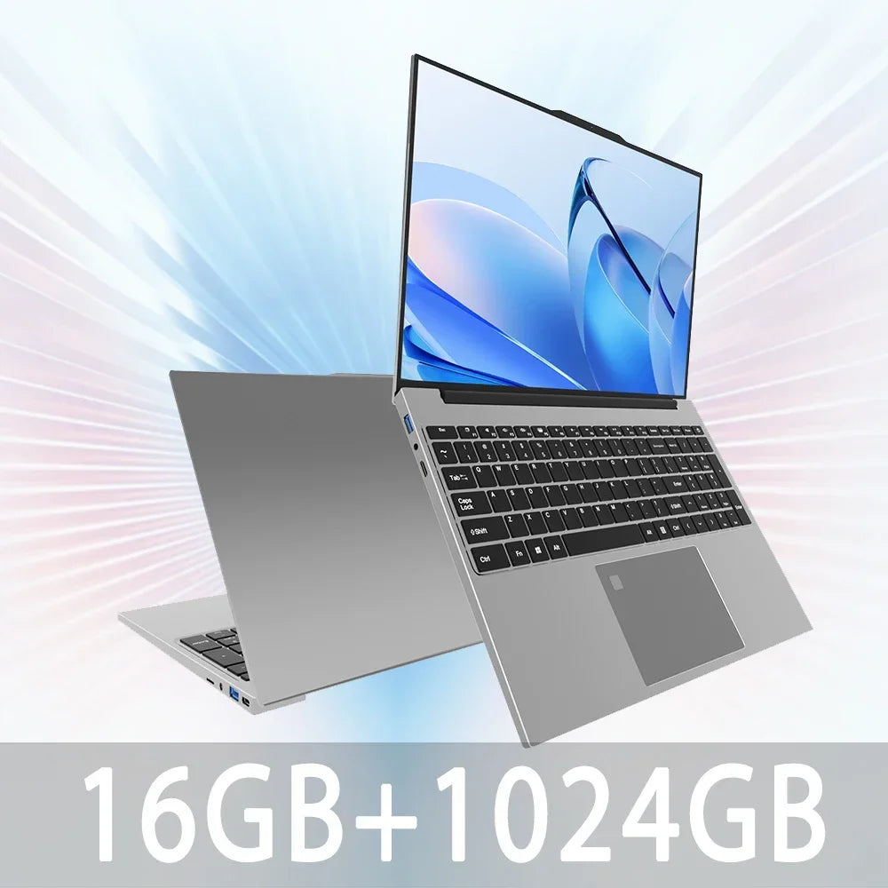 Ordinateur portable 15.6 "Intel Celeron i7-6500 ordinateur portable gamer 32 Go de RAM 2 To SSD Office Study PC ordinateur Windows 11 résolution 1920*1080
