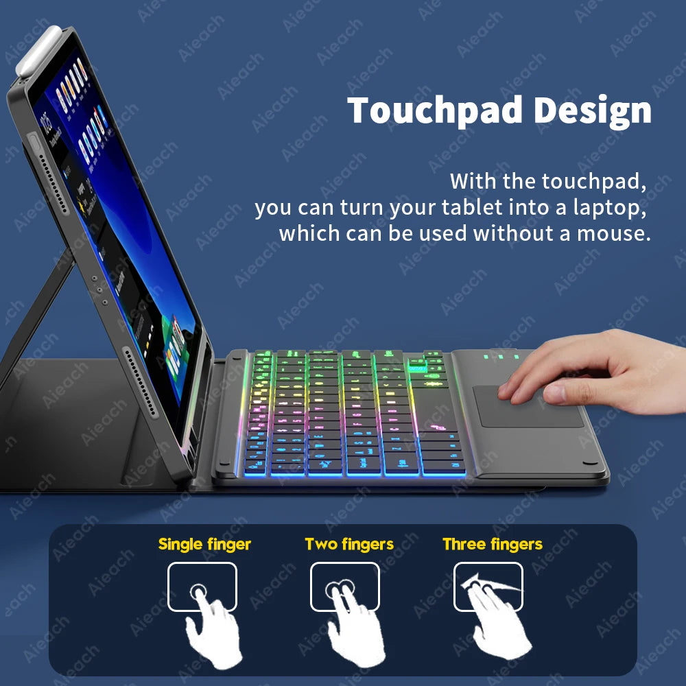 Clavier Android pour tablette rétroéclairée Rechargeable