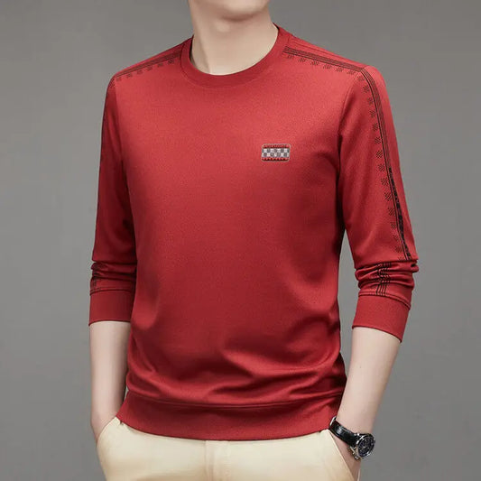 Sweat à capuche minimaliste à col rond pour homme, étiquette rayée, décontracté, confortable, polyvalent, mode printemps et automne, nouveau, 2023