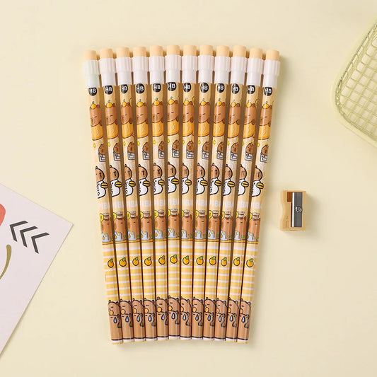 crayons HB Capybara 12 crayons et taille-crayon