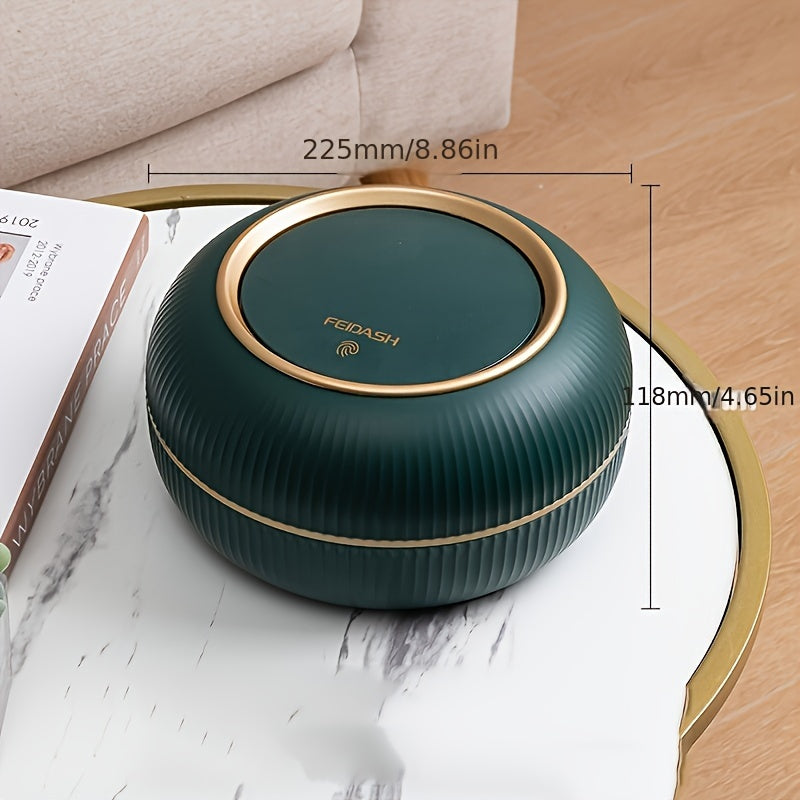 3L Sleek & Stylish Trash Can with Lid - Odor-Blocking, Perfect for Kitchen, Living Room, Bathroom, Office Desk, and Car Accessories