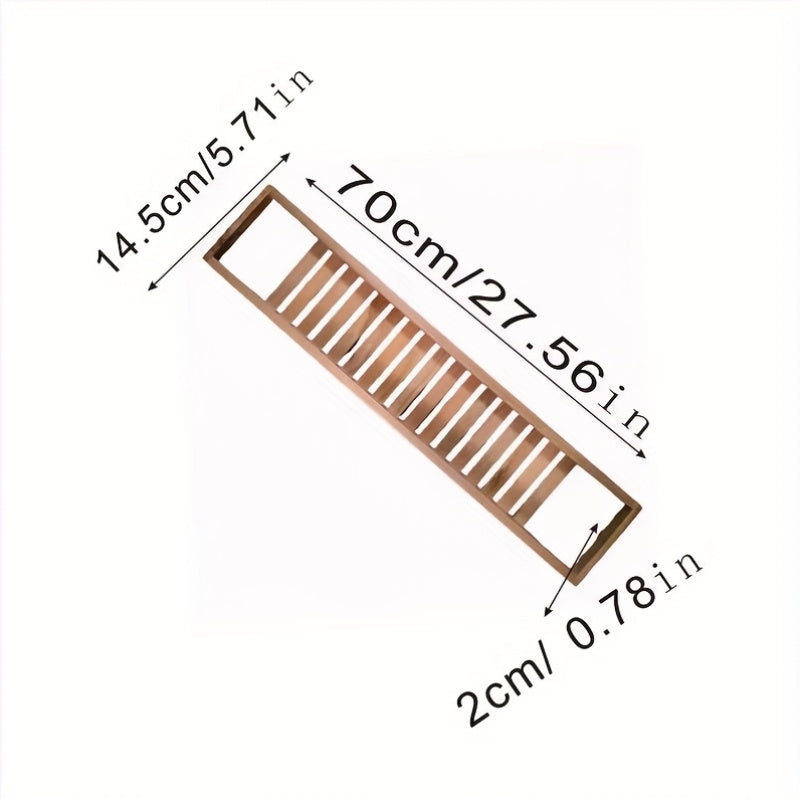 1pc Acacia Wood Bathtub Caddy Tray, Rustic Floating Bath Tub Organizer with Modern Design, Spa and Bathroom Accessory