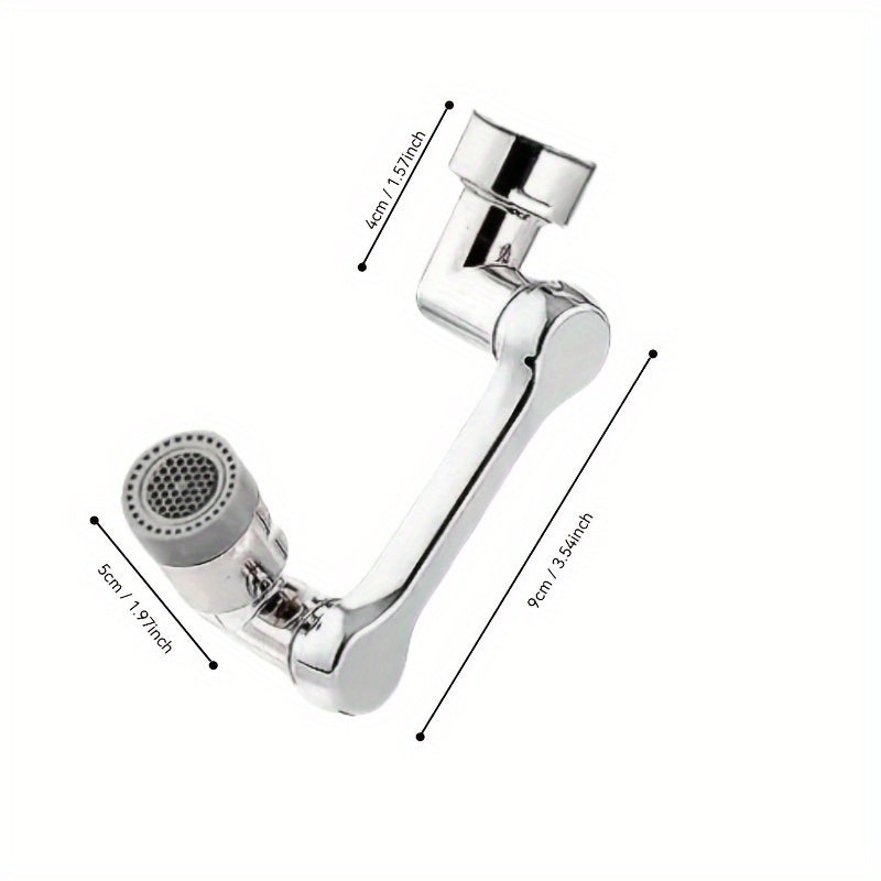 1pc Adjustable Faucet Aerator with 2 Spray Modes - Easy Install Rotating Multi-Function Extension for Kitchen & Bathroom Sinks, Chrome Finish, Plastic Material, No Power Required, Adjustable Water Flow | Rotating Faucet Exten