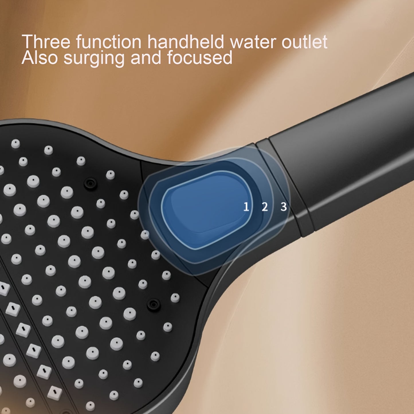Bansard Radius Three Gears: Pressurized Shower Nozzle, Filtering, Household Bathroom Shower, Bath Faucet, Pressurized Large Water Output, Rain Lily Showerhead