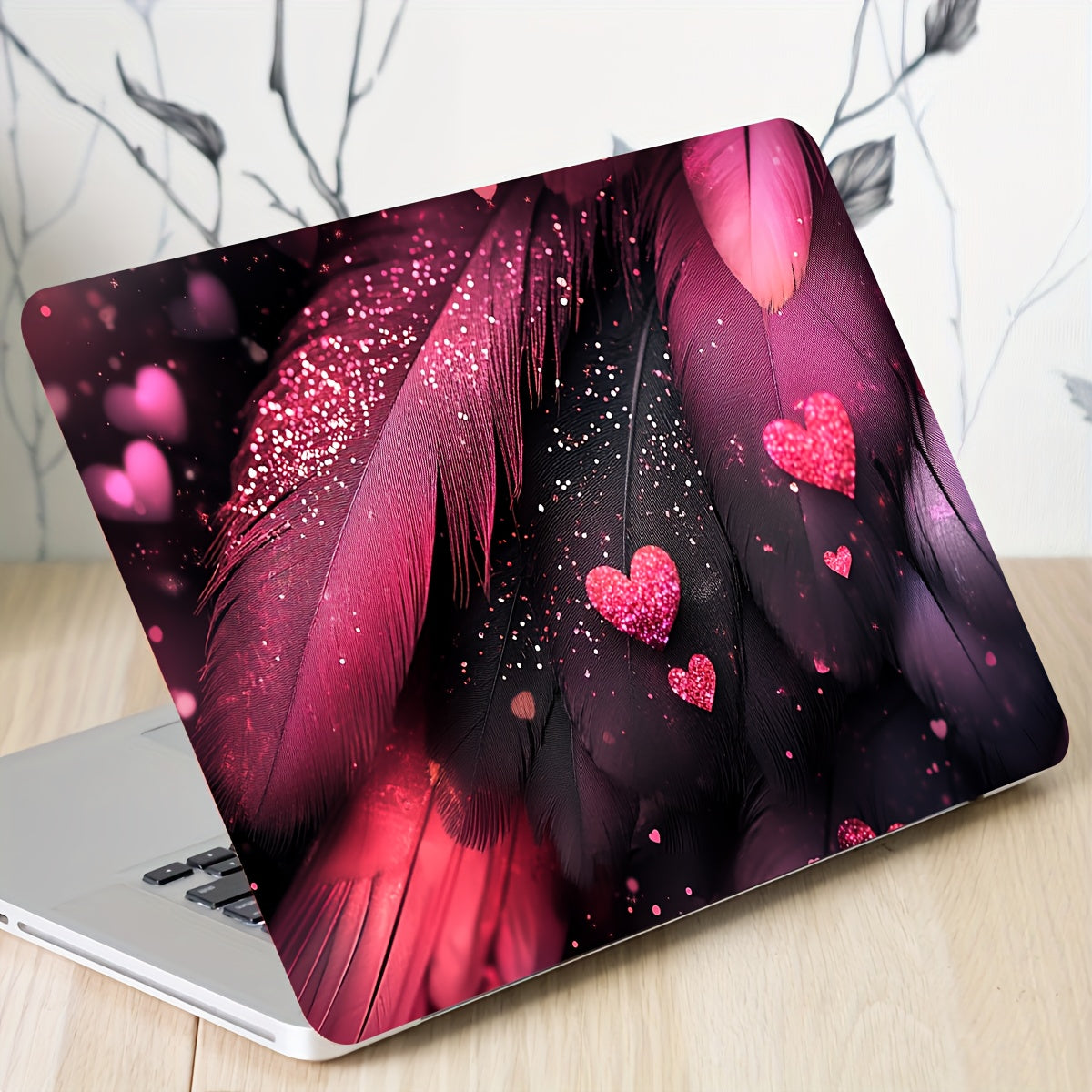 Vinyl Laptop Shell Love Feather Stickers, 2pcs/Set,