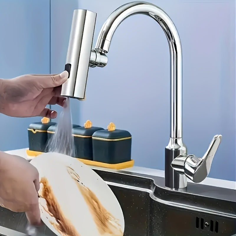 1pc Universal 3-Way Water Outlet Faucet Adapter, ABS Material, Easy Installation, No Electricity Needed, Bathroom Sink Accessory, Multi-Functional Dispenser