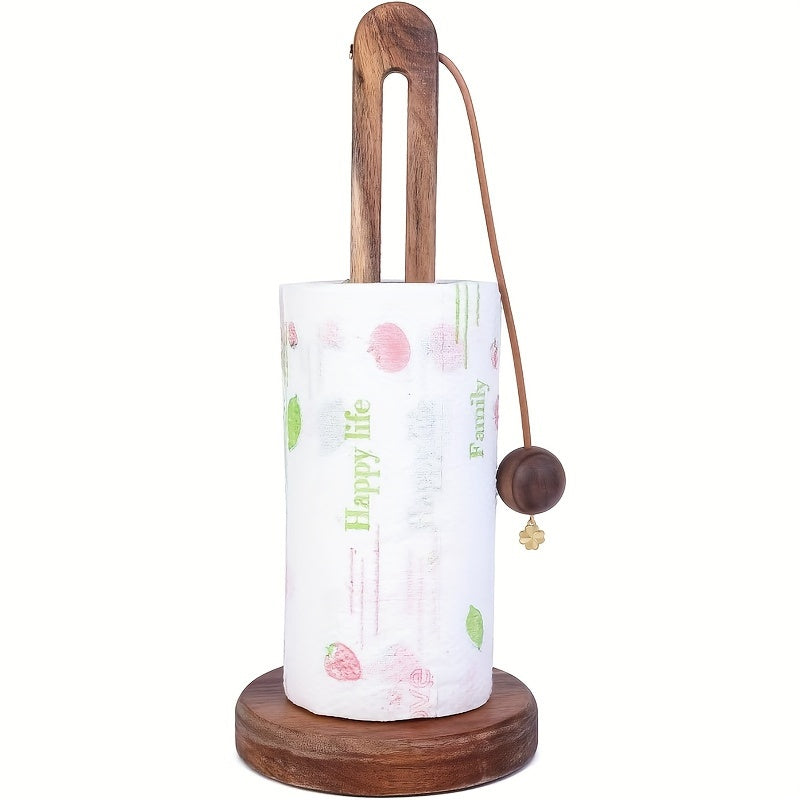 Porte essuie-tout vertical en bois massif