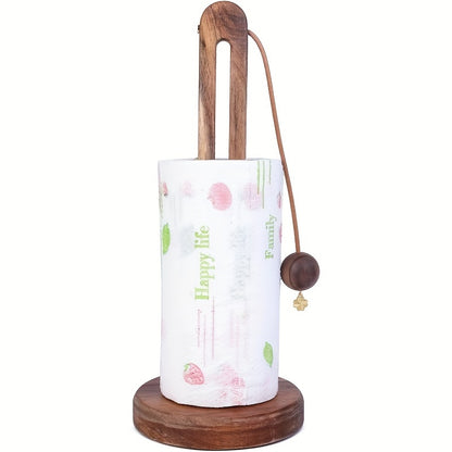 Porte essuie-tout vertical en bois massif