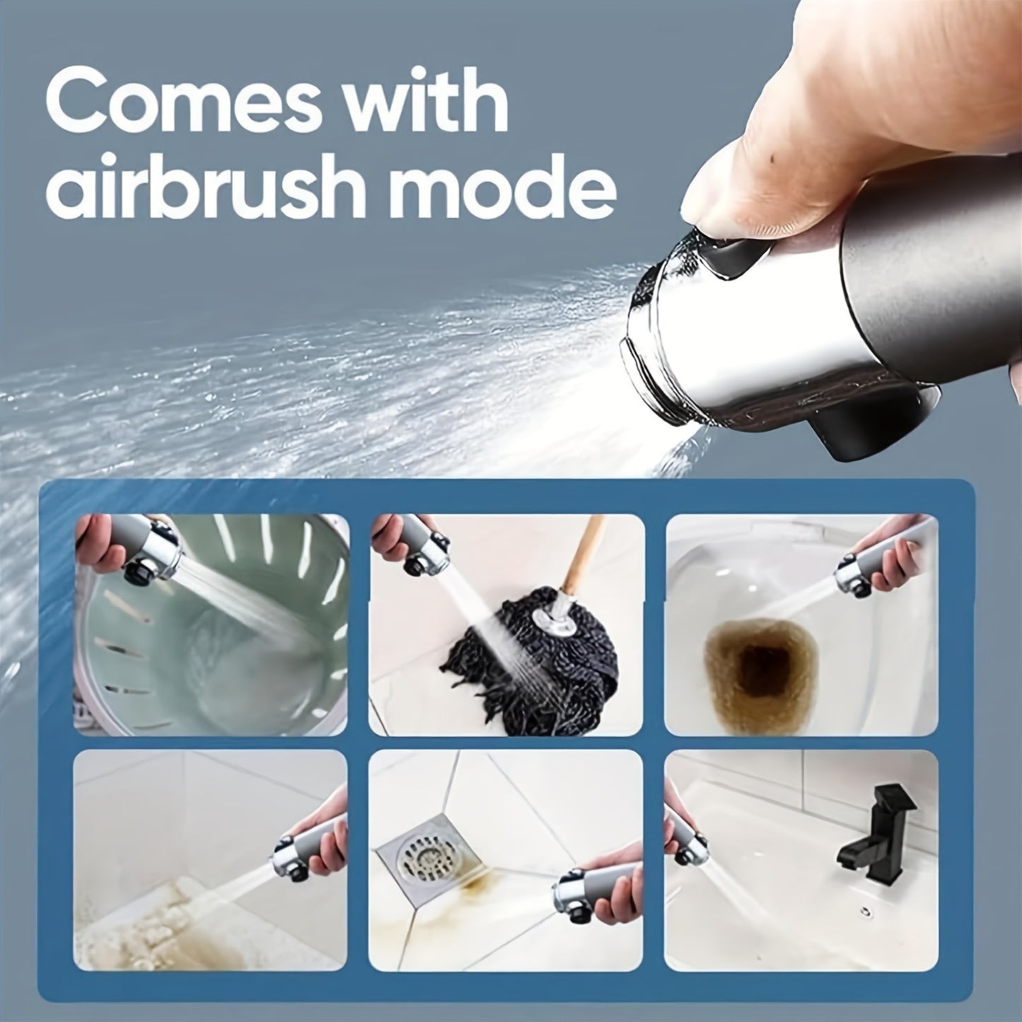 3-in-1 Handheld Shower Head with Scalp Massager, 4-in-1 Detachable Shower Head, High Pressure Water Filter, Plastic, Round Shape, for Skin & Hair Care, Softens Hard Water, Kitchen & Bathroom Accessory