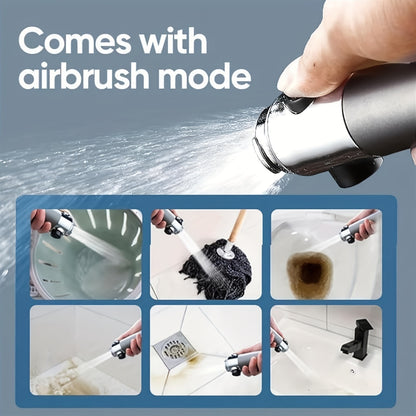 3-in-1 Handheld Shower Head with Scalp Massager, 4-in-1 Detachable Shower Head, High Pressure Water Filter, Plastic, Round Shape, for Skin & Hair Care, Softens Hard Water, Kitchen & Bathroom Accessory