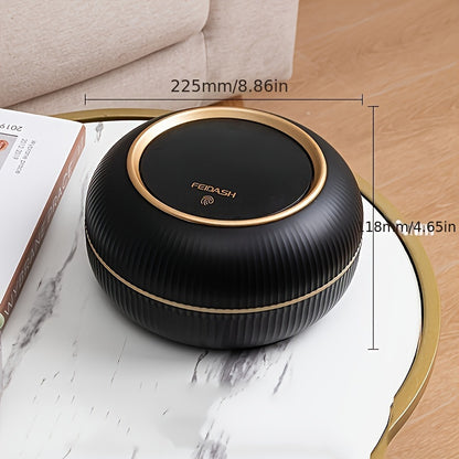 3L Sleek & Stylish Trash Can with Lid - Odor-Blocking, Perfect for Kitchen, Living Room, Bathroom, Office Desk, and Car Accessories