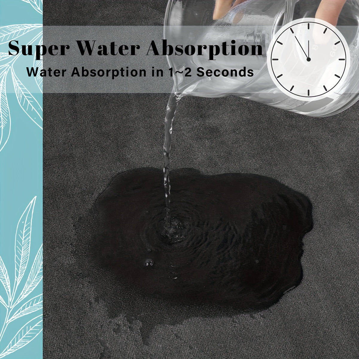 Non-Slip Bath Mat, Thickened Polyester Shower Door Rug, Half-Circle Entryway Foot Mat, Hand-Washable, Low Pile, Machine-Made, 660g/㎡, 1.2cm Thick, Kitchen & Bathroom Decor