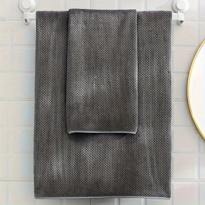 4pcs Luxury Pineapple Mesh Towel Set - Ultra Absorbent, Quick Dry, Super Soft & Skin-Friendly Bathroom Towels - Ideal for Home Use