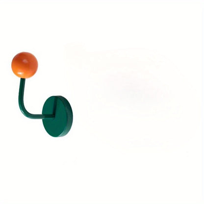 Colorful Magnetic Suction Hooks, Industrial Iron Door Hangers, Traceless Iron Sticky Hooks, Painted Finish, Strong Punch-free Hooks for Bathroom, Kitchen, and Display Use