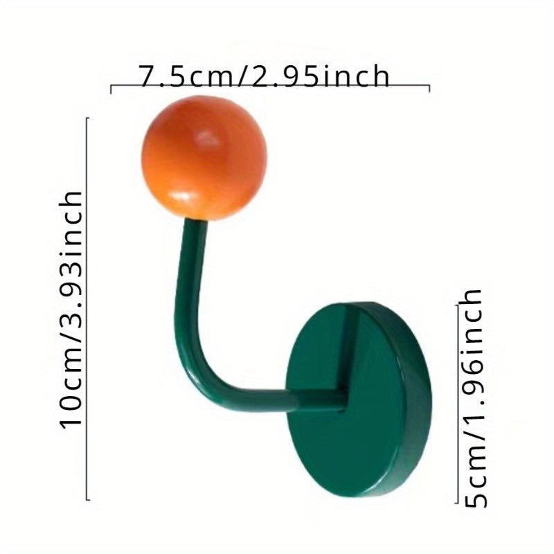 Colorful Magnetic Suction Hooks, Industrial Iron Door Hangers, Traceless Iron Sticky Hooks, Painted Finish, Strong Punch-free Hooks for Bathroom, Kitchen, and Display Use