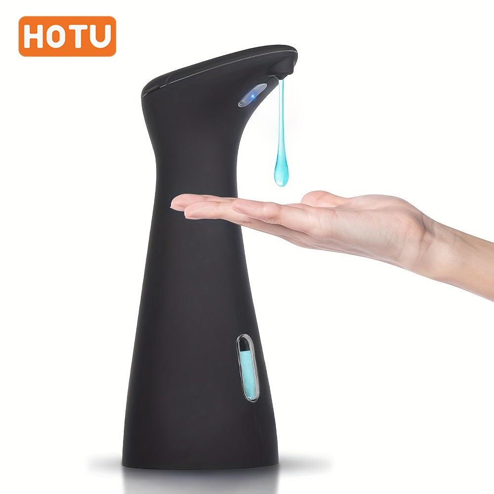 1pc HOTU Automatic Soap Dispenser, Touchless Infrared Sensor, Hands-Free Freestanding Operation, Phthalate-Free Plastic, Battery Operated (4xAAA Not Included), for Kitchen Bathroom Hotel